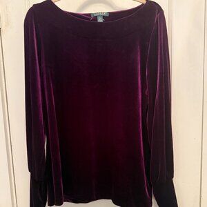 RALPH LAUREN NEVER WORN VELVET TOP SIZE XL